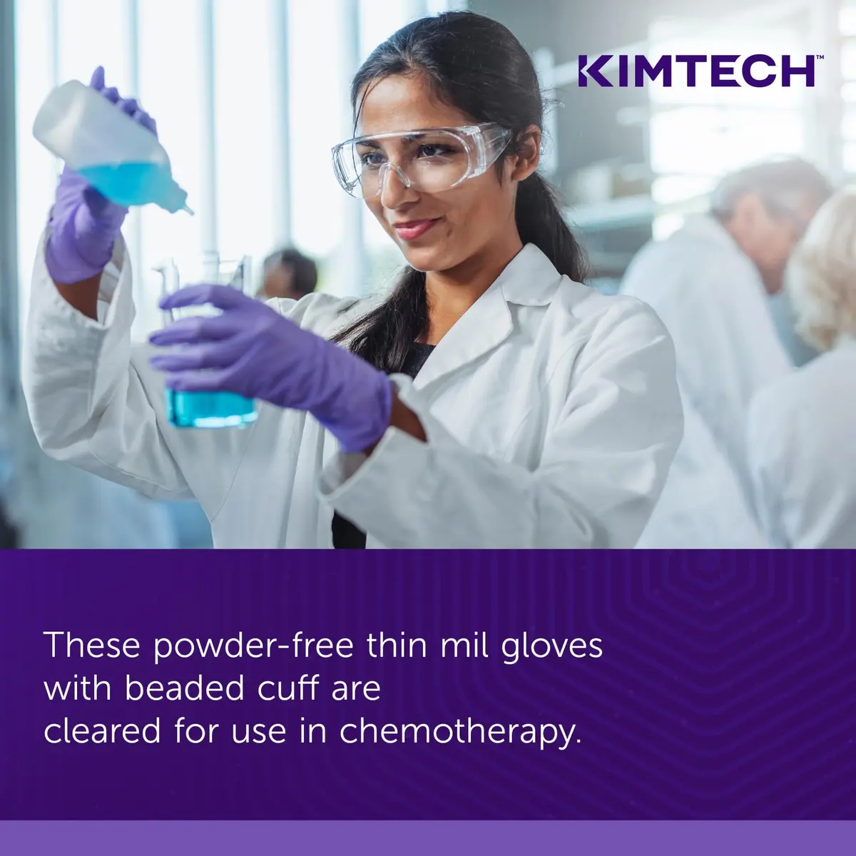 Kimberly-Clark Nitrile Gloves X-Large Purple 90-Count | Chemical Resistant, Powder-Free, Textured Fingertips - view 5