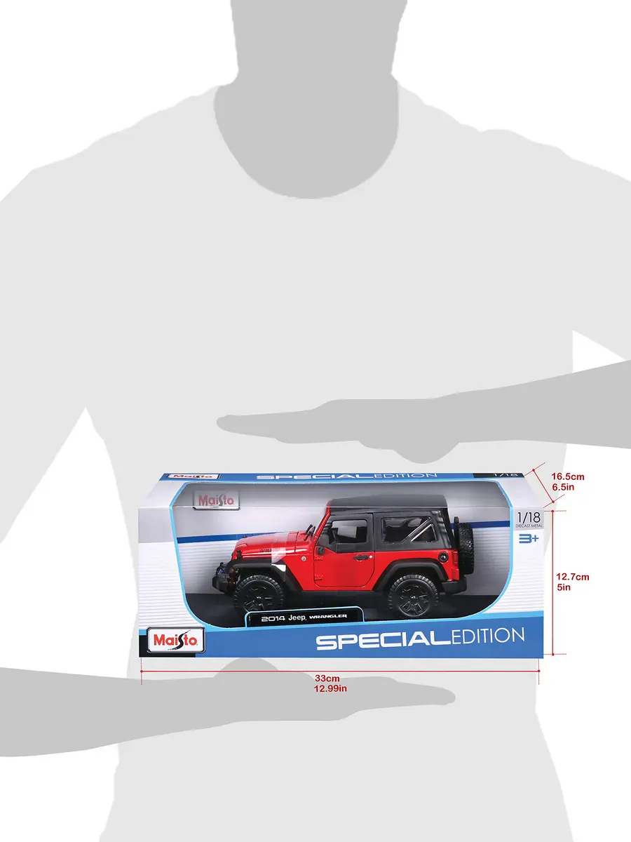 Maisto 1:18 Diecast Vehicle 2014 Jeep Wrangler | Highly Detailed Collectible Model - view 6