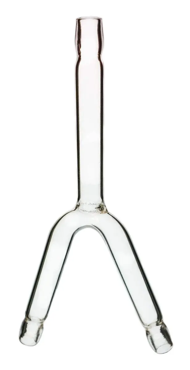 GSC International Y-Shaped Glass Hose Connector 8mm (5/16") Arm Length | Connects Three Tubing Lengths - main product image