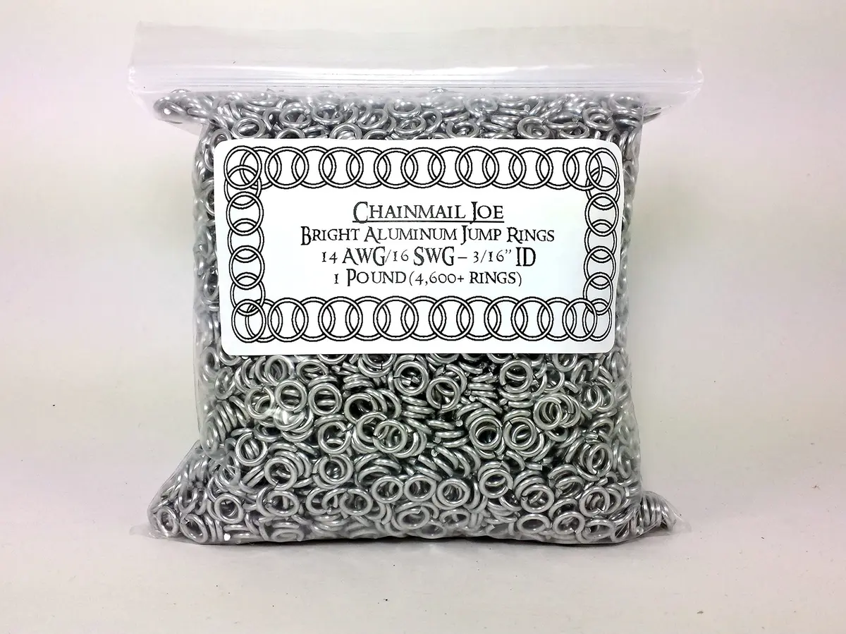Chainmail Joe 1 Pound Bright Aluminum Jump Rings 3/16" ID | Jewelry & Mail Armor (70-120 chars) - view 2