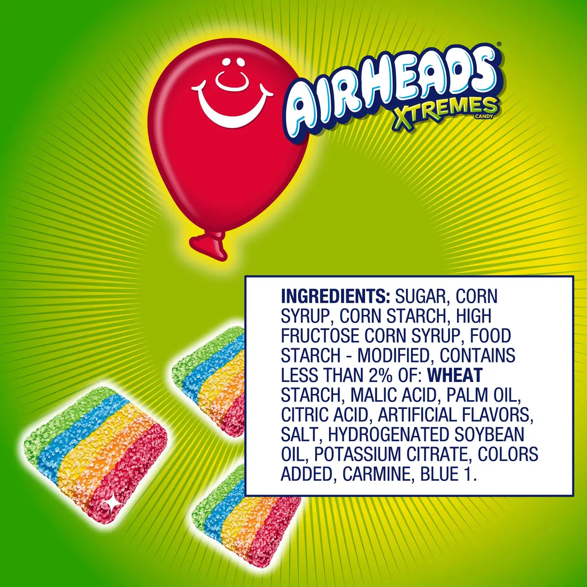 Airheads Xtremes Candy Bites, Rainbow Berry, 3.8 Ounce (12-Pack) | Fruity Sour Chewy Candy for Kids & Adults - view 7