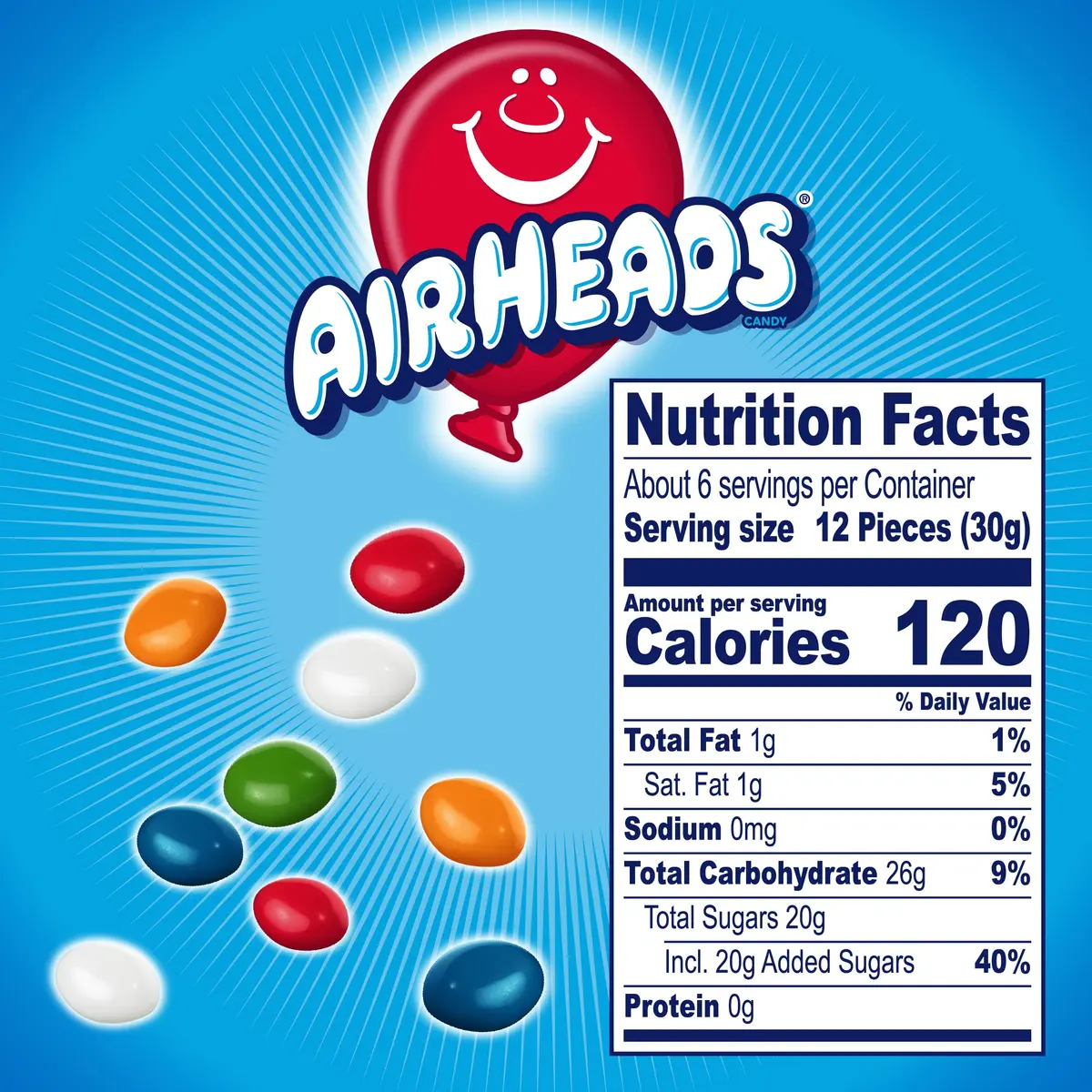 Airheads Candy Bites, Assorted Fruit Flavors, 6 Oz | Fruity Chewy Nut-Free Snack - view 8