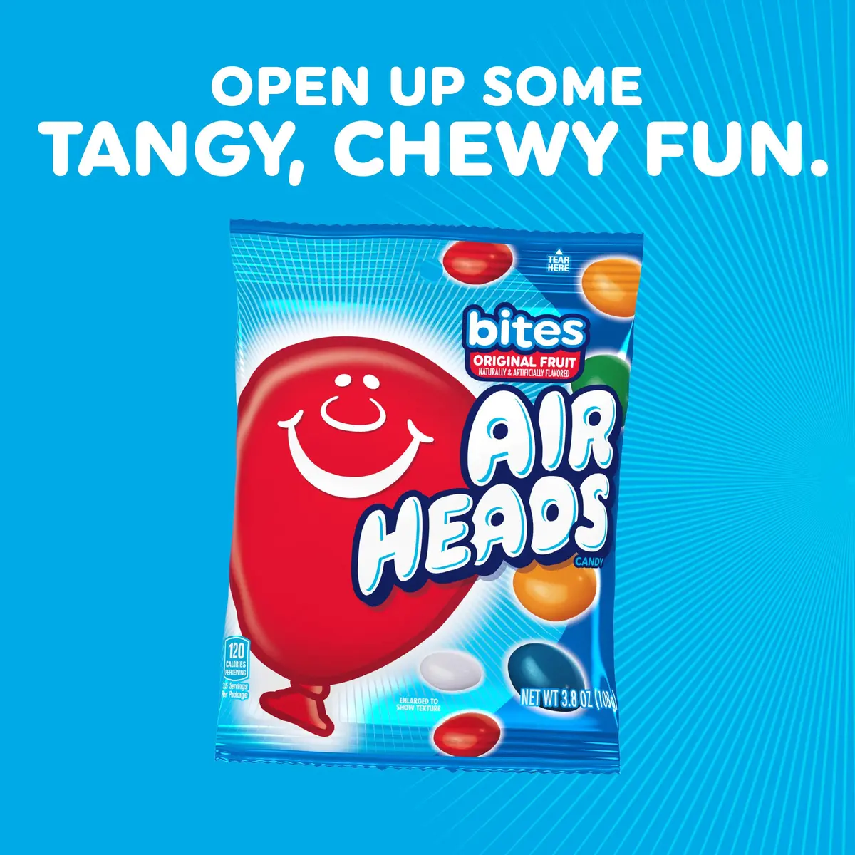 Airheads Candy Bites, Assorted Fruit Flavors, 6 Oz | Fruity Chewy Nut-Free Snack - view 3