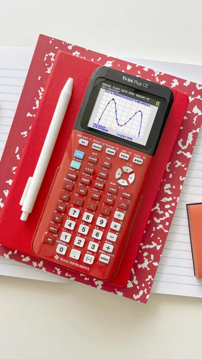 Texas Instruments TI-84 Plus CE Color Graphing Calculator, Radical Red, 2.8-inch Display | 220V Compatible - view 7
