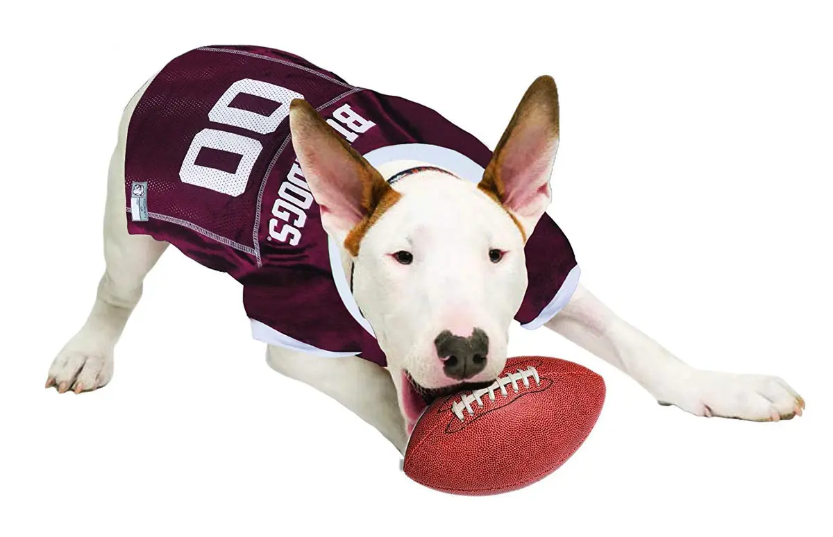 Pets First NCAA College Mississippi State Bulldogs Mesh Jersey for DOGS & CATS Large | Licensed Dog Jersey with your Favorite Football Team - view 2