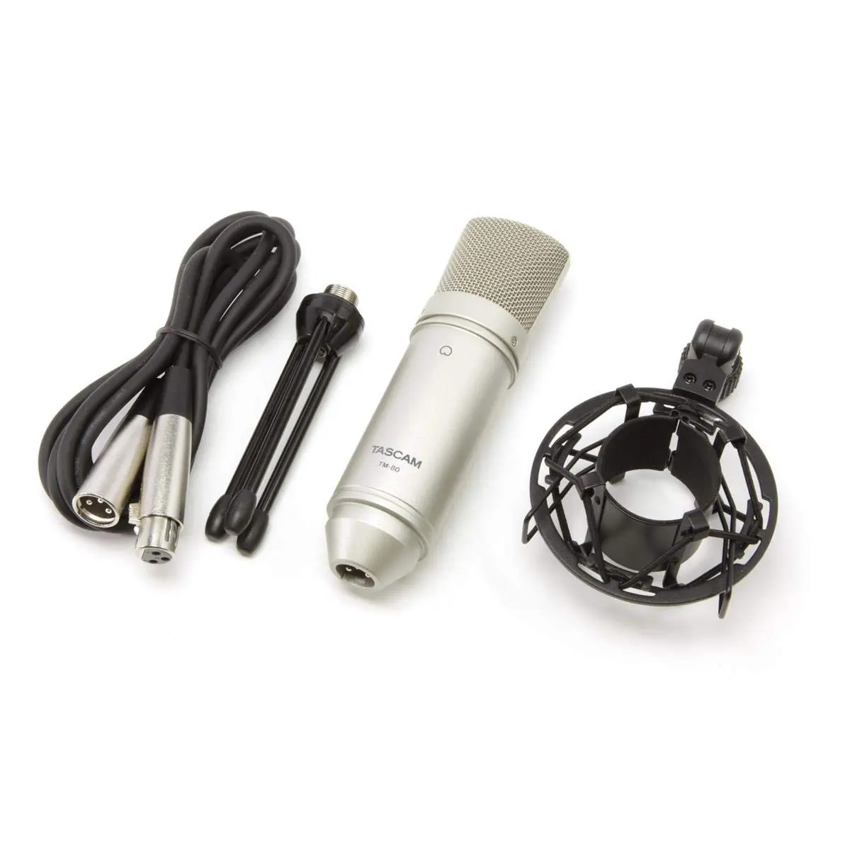 Tascam TM-80 Large Diaphagm Condenser Microphone, Silver | Home Recording & Studio Quality - view 4