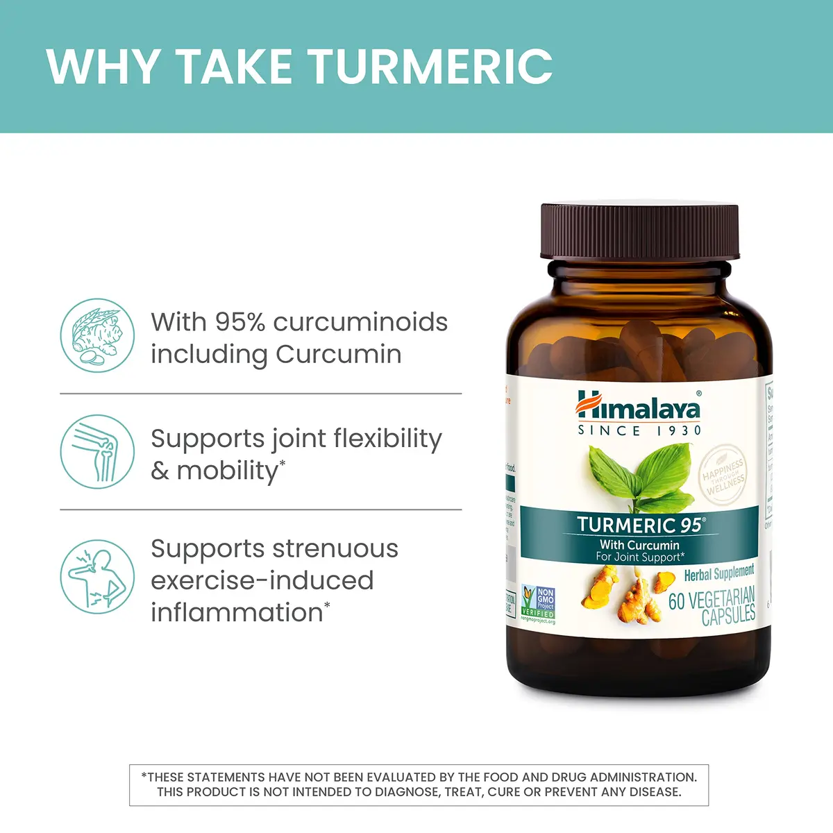Himalaya Turmeric 95 Curcumin Supplement 600 mg | Supports Joint & Immune Health - view 6