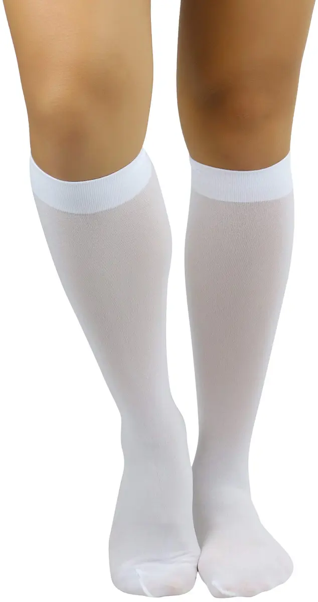 ToBeInStyle Women’s Opaque Knee High Nylon Socks White | Comfortable & Fashionable (70-120 chars) - view 4