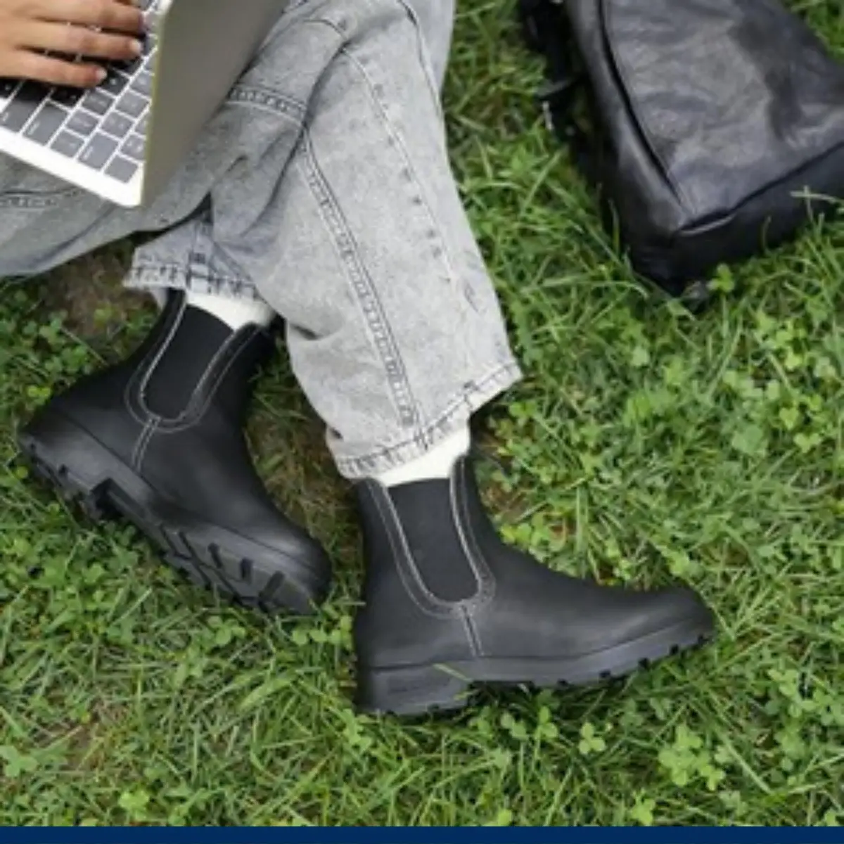 Blundstone Chelsea Boots Women Slip On High Top Ankle Boot Voltan Blk 4.5AU | Water-Resistant Leather, Cushioned Comfort - view 2