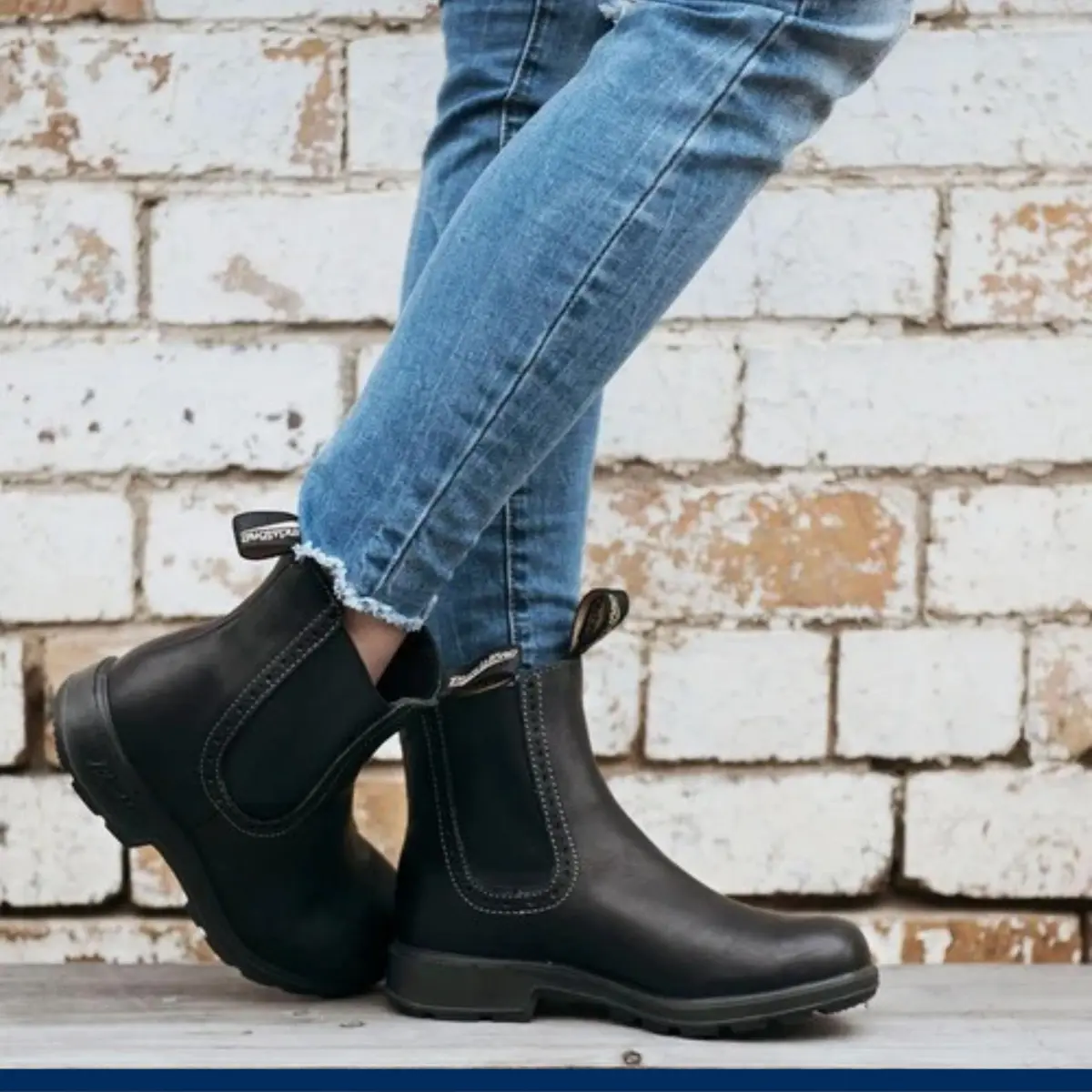 Blundstone Chelsea Boots Women Slip On High Top Ankle Boot Voltan Blk 4.5AU | Water-Resistant Leather, Cushioned Comfort - view 3