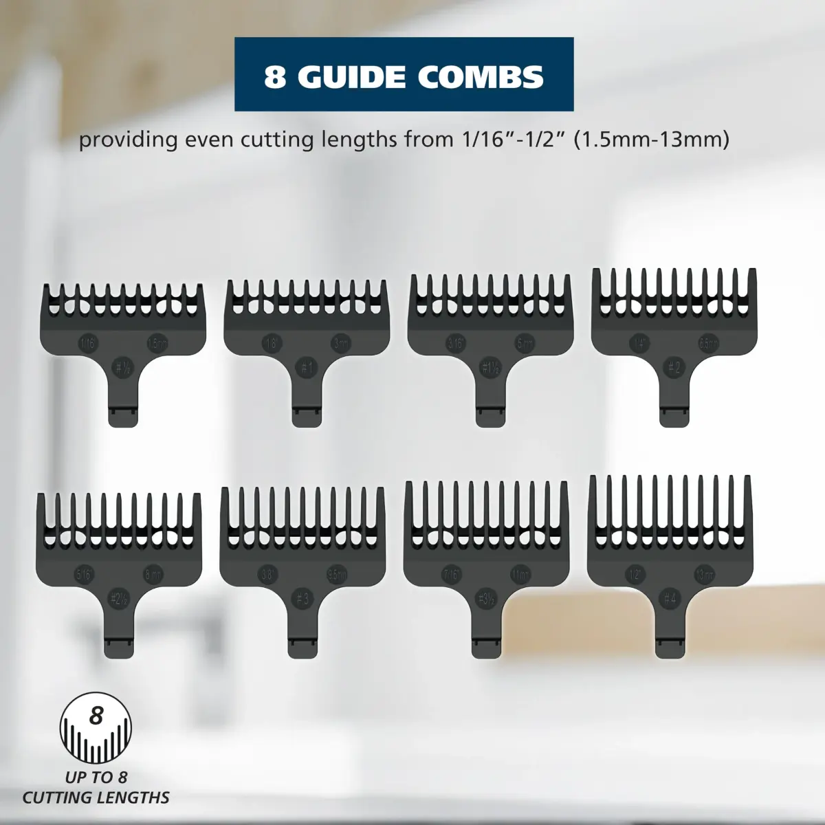 Wahl USA Stainless Steel Lithium Ion 2.0+ Slate Beard Trimmer for Men | 3.5 Hours Runtime, 10 Guide Combs - view 4