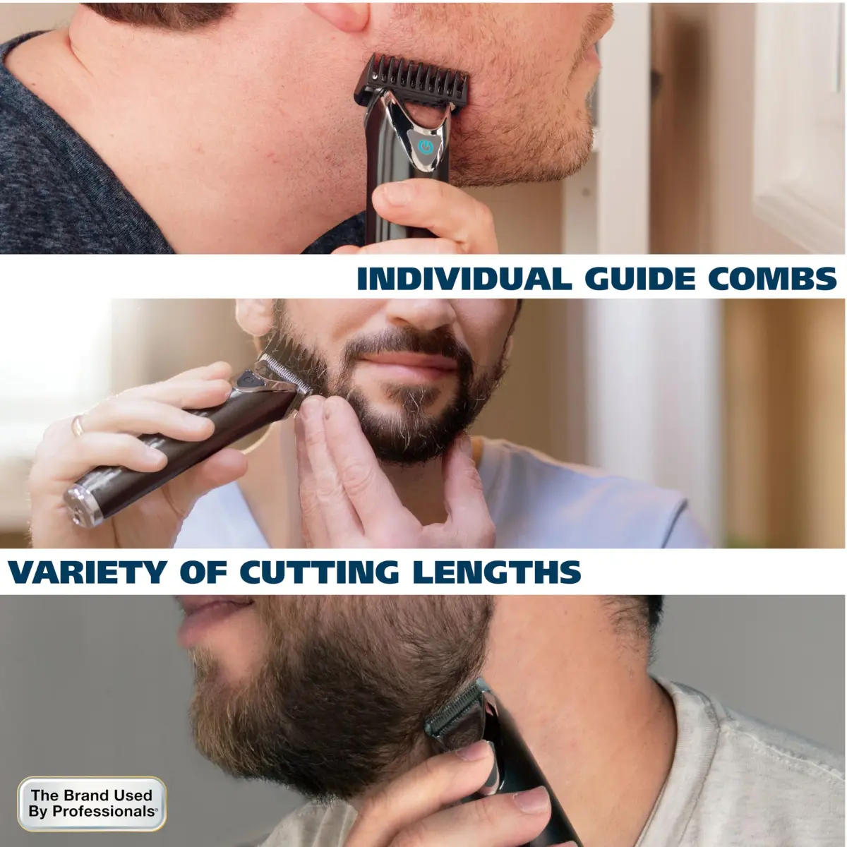 Wahl USA Stainless Steel Lithium Ion 2.0+ Slate Beard Trimmer for Men | 3.5 Hours Runtime, 10 Guide Combs - view 7