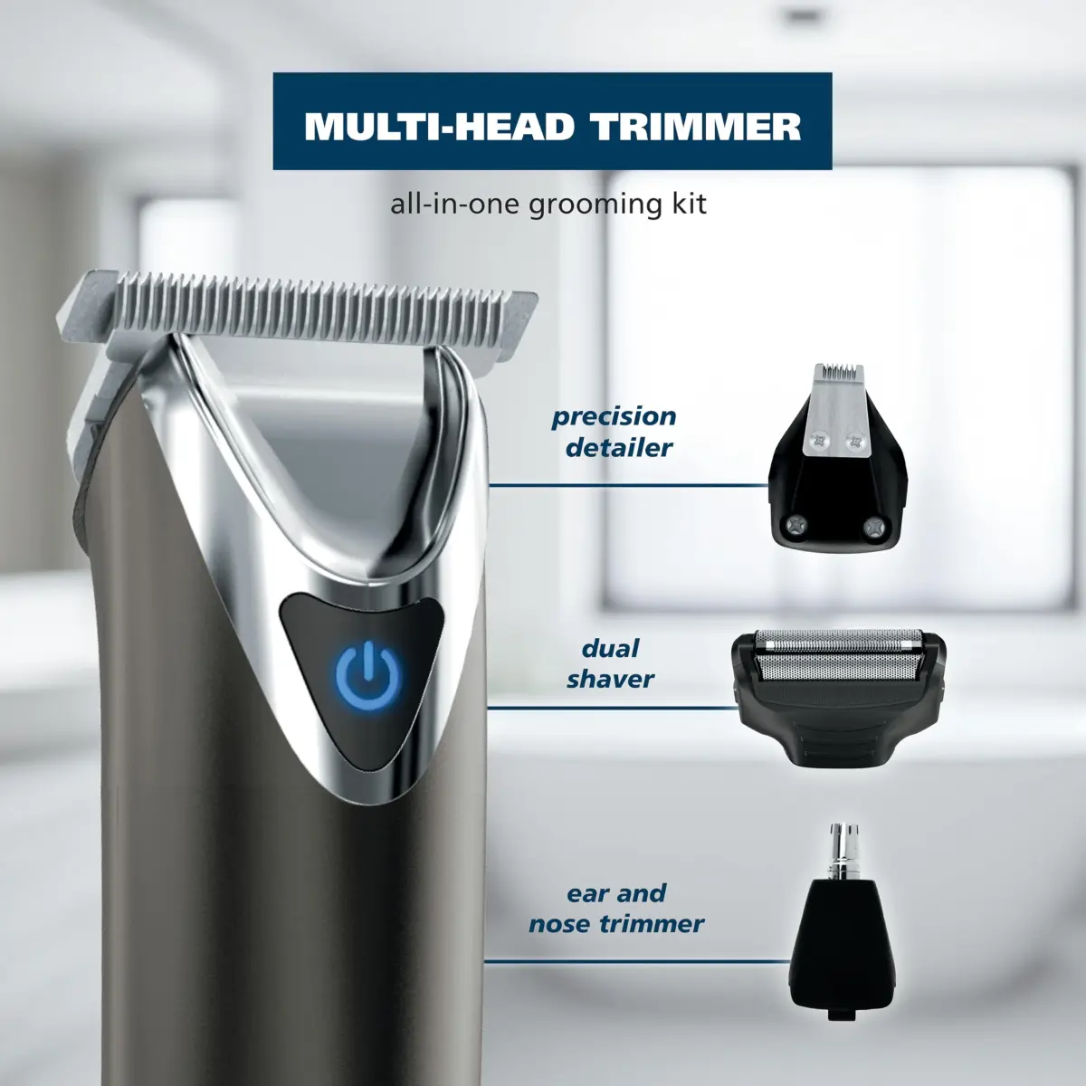 Wahl USA Stainless Steel Lithium Ion 2.0+ Slate Beard Trimmer for Men | 3.5 Hours Runtime, 10 Guide Combs - view 2