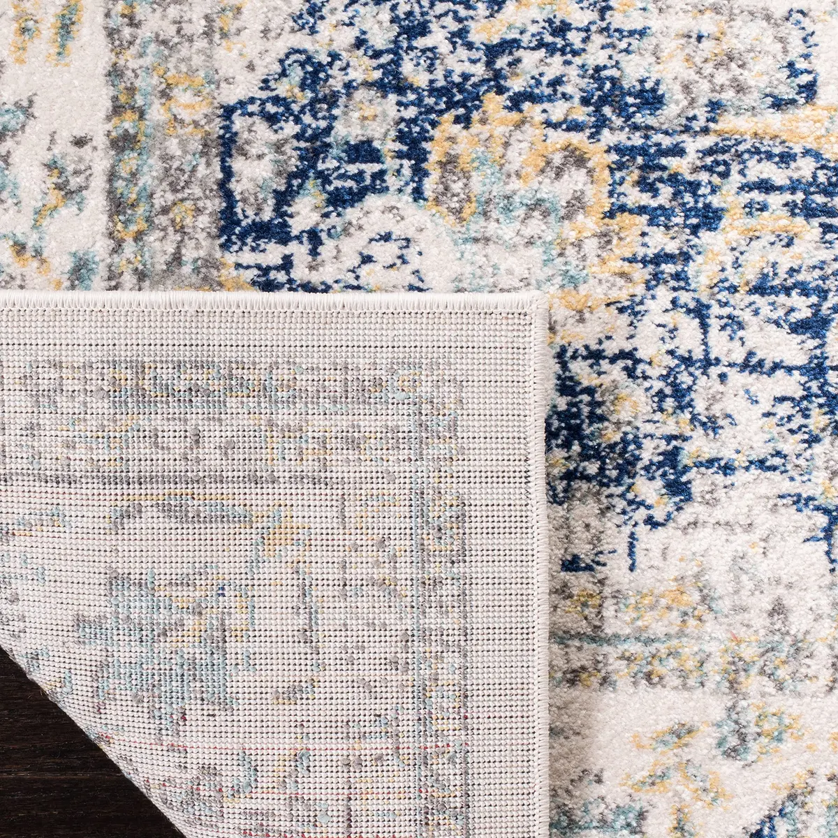 SAFAVIEH Evoke Area Rug 8' x 10' | Traditional Ivory & Blue, Power-Loomed Polypropylene (120 chars) - view 2