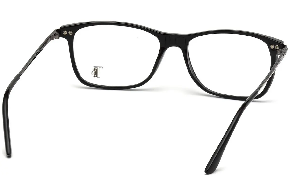 Tod's Eyeglass Frames - Shiny Black, 54 mm Lens Diameter | Modern Rectangle Style for Men - view 5