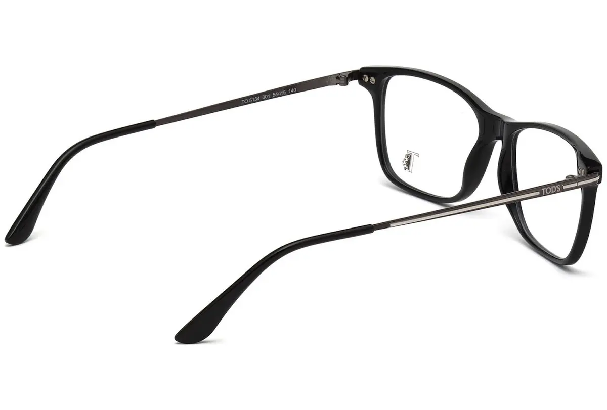 Tod's Eyeglass Frames - Shiny Black, 54 mm Lens Diameter | Modern Rectangle Style for Men - view 6
