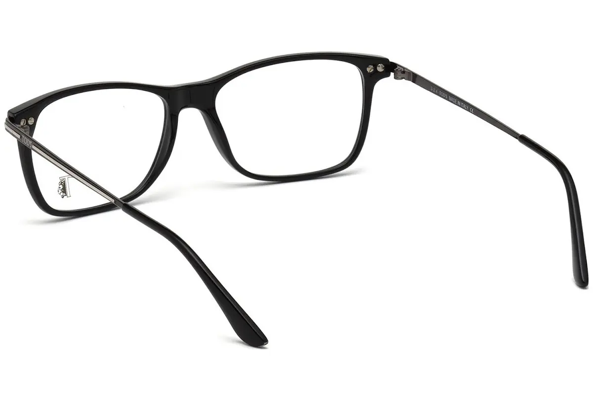 Tod's Eyeglass Frames - Shiny Black, 54 mm Lens Diameter | Modern Rectangle Style for Men - view 4