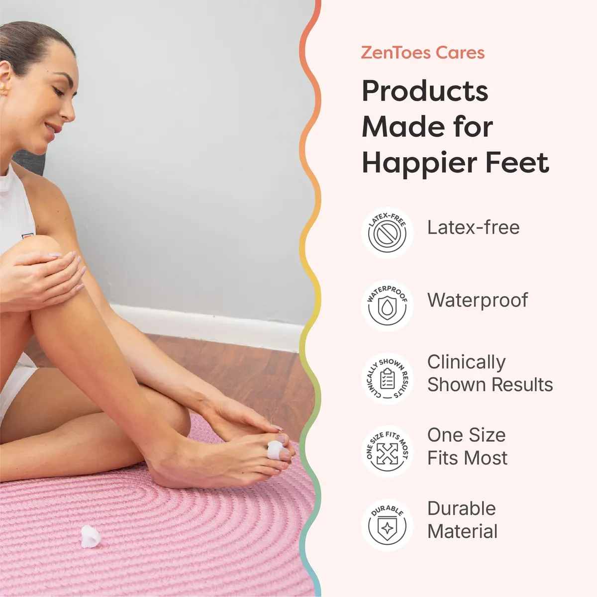 ZenToes Gel Toe Spacers for Bunions & Overlapping Toes | Reposition & Comfort Support (70-120 chars) - view 6
