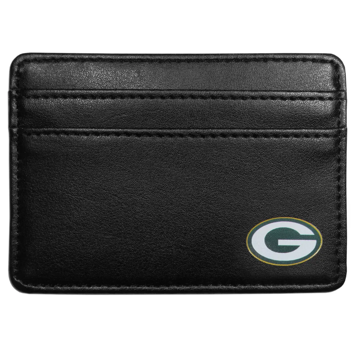 Siskiyou Sports NFL Green Bay Packers Wallet, Black | Slim Leather Weekend Wallet with Logo - main product image