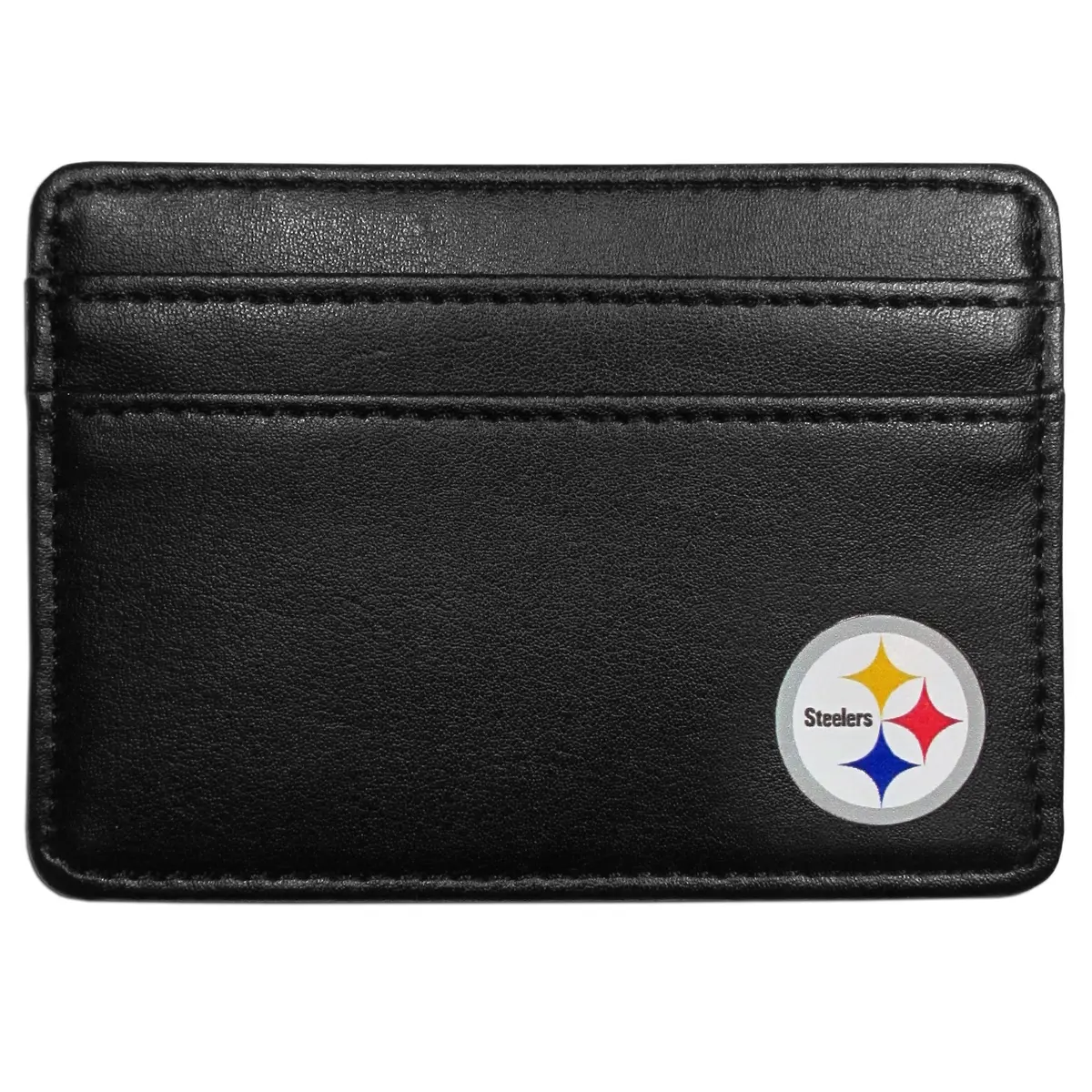Siskiyou NFL Pittsburgh Steelers Weekend Wallet, Black | Slim Leather Fan Wallet for Men & Women - main product image