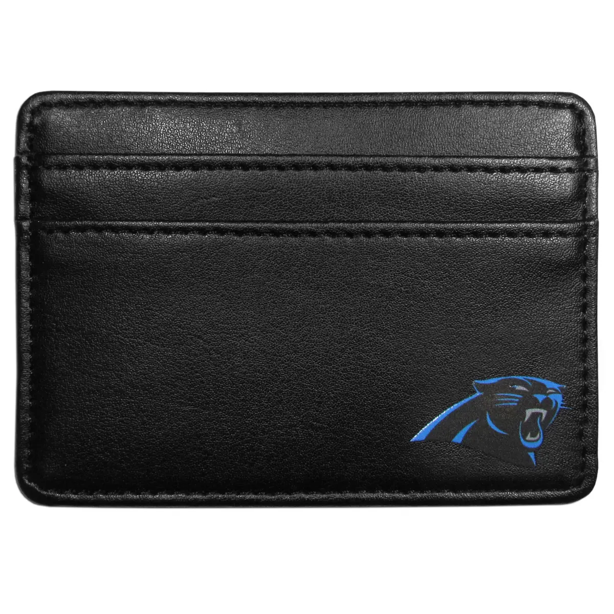 Siskiyou NFL Carolina Panthers Wallet, Black | Slim Leather Weekend Accessory - main product image