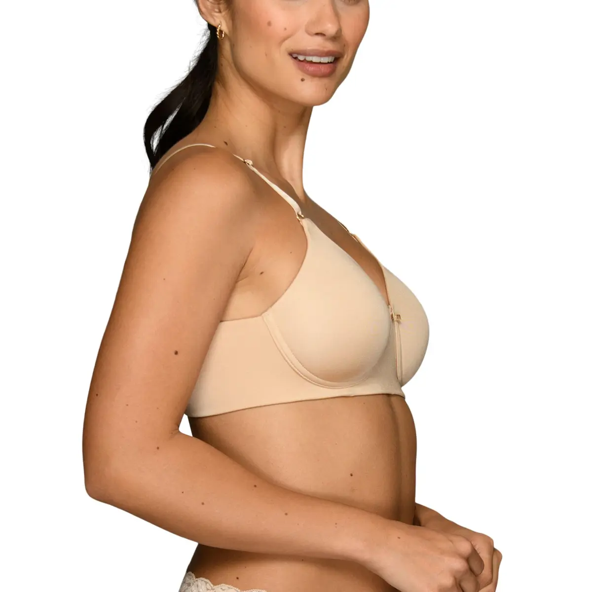 Vanity Fair Full Coverage Back Smoothing Bra 34B | 4-Way Stretch, Lightly Lined, Wireless - view 2