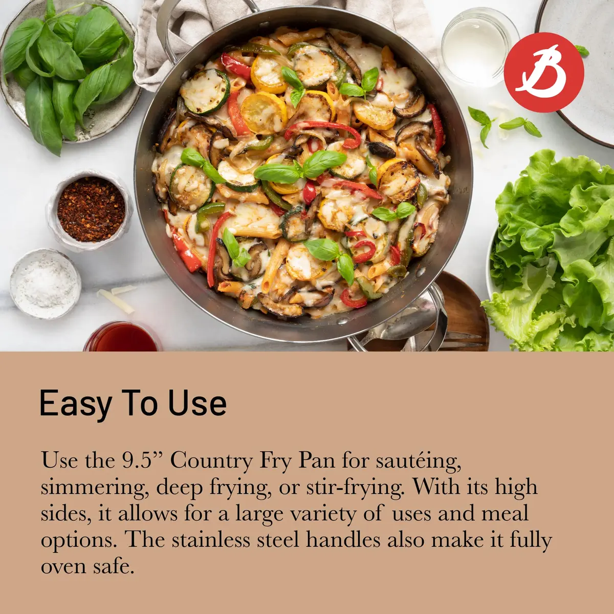 de Buyer Mineral B Carbon Steel Fry Pan 9.5” | Naturally Non-Stick French Cookware - view 5