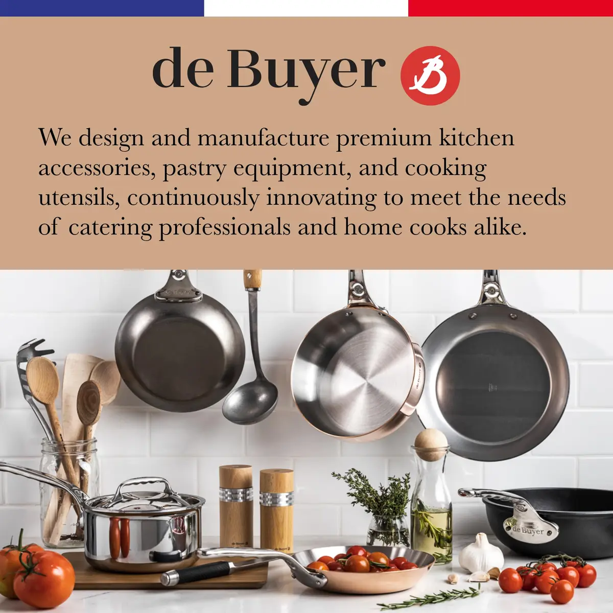 de Buyer Mineral B Carbon Steel Fry Pan 9.5” | Naturally Non-Stick French Cookware - view 9