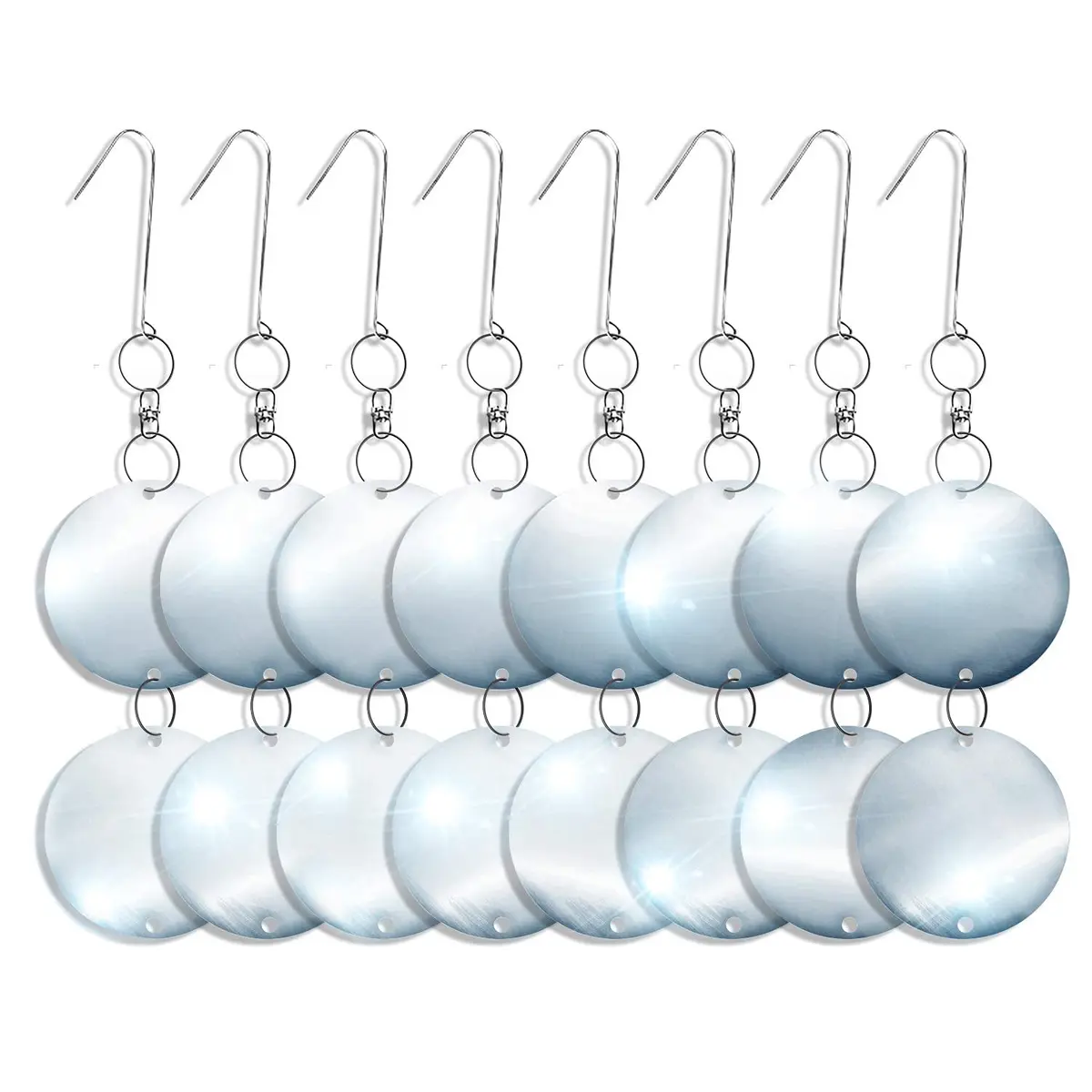 De-Bird Reflective Hanging Discs 8 Pack | Outdoor Garden Decor with Swivel Hooks - main product image