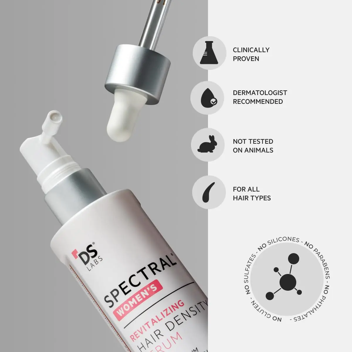 ds labs Spectral Women's Hair Density Serum, 60 mL | Supports Thinning Hair & Density - view 8
