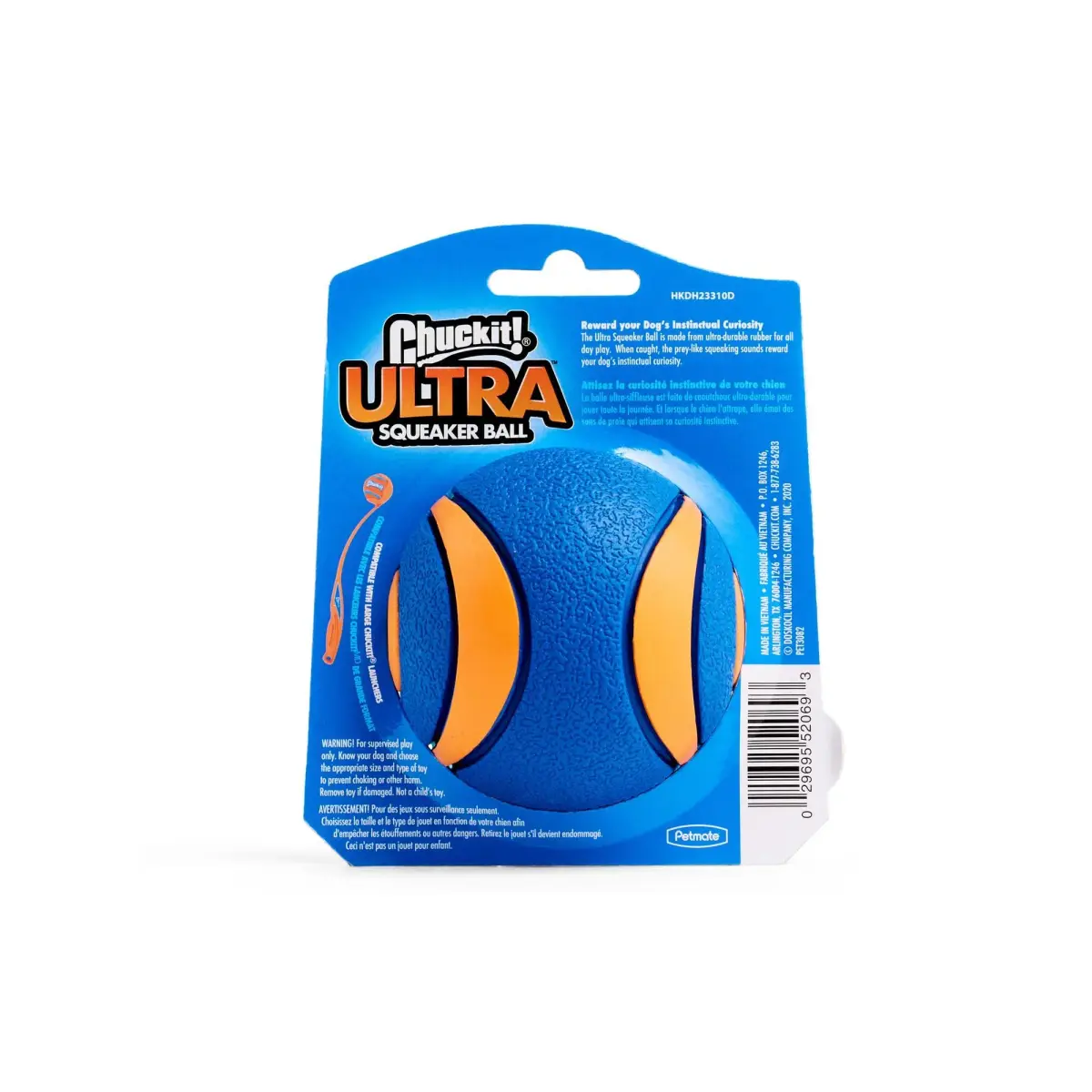 Chuckit! Ultra Squeaker Ball Dog Fetch Toy, Large 7.6cm (3in) | High Bounce Rubber for Big Breeds - view 5