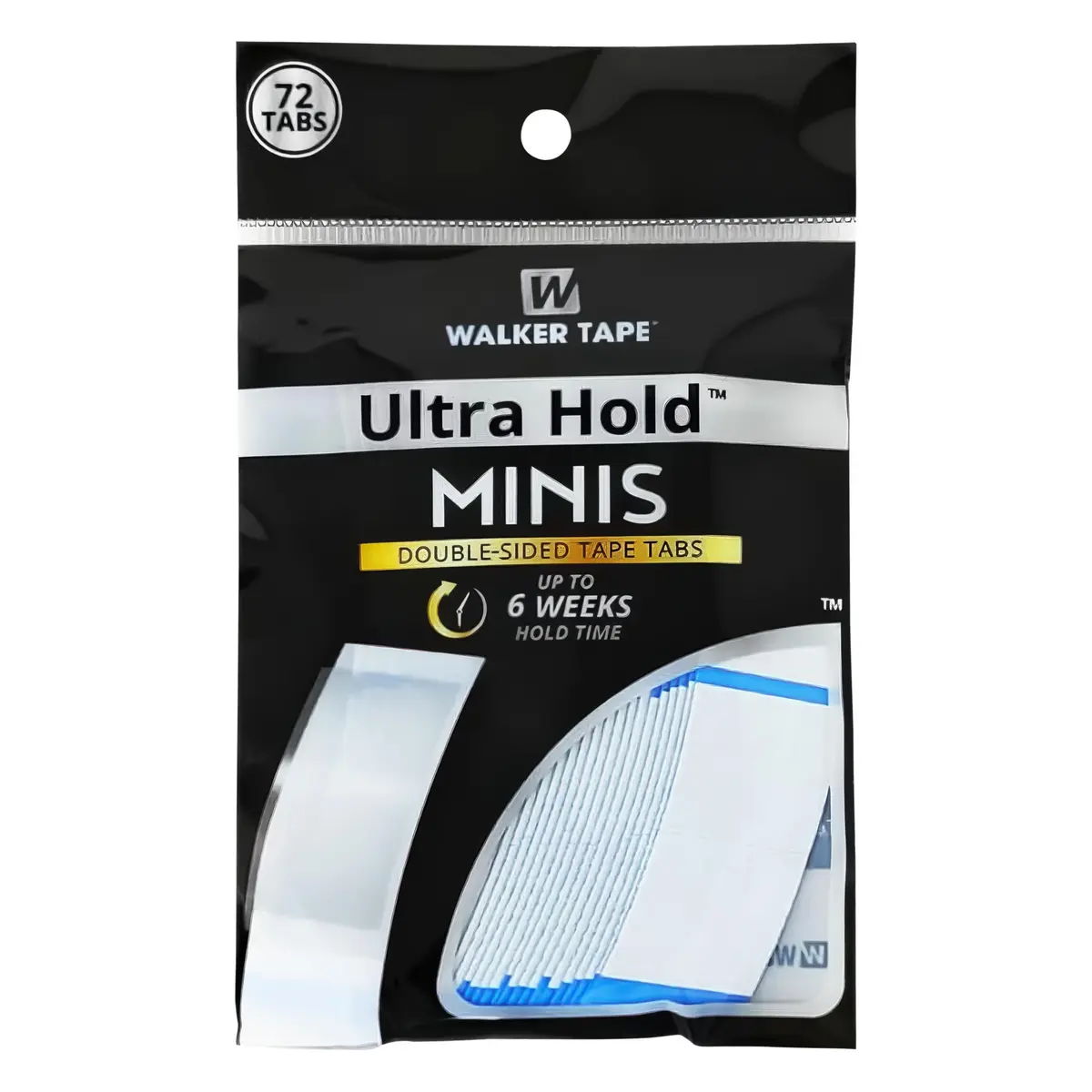 Walker Tape Ultra Hold Mini Tabs, Double Sided Wig Tape for Lace & Extensions | Strong Long Lasting Bond (70-120 chars) - main product image
