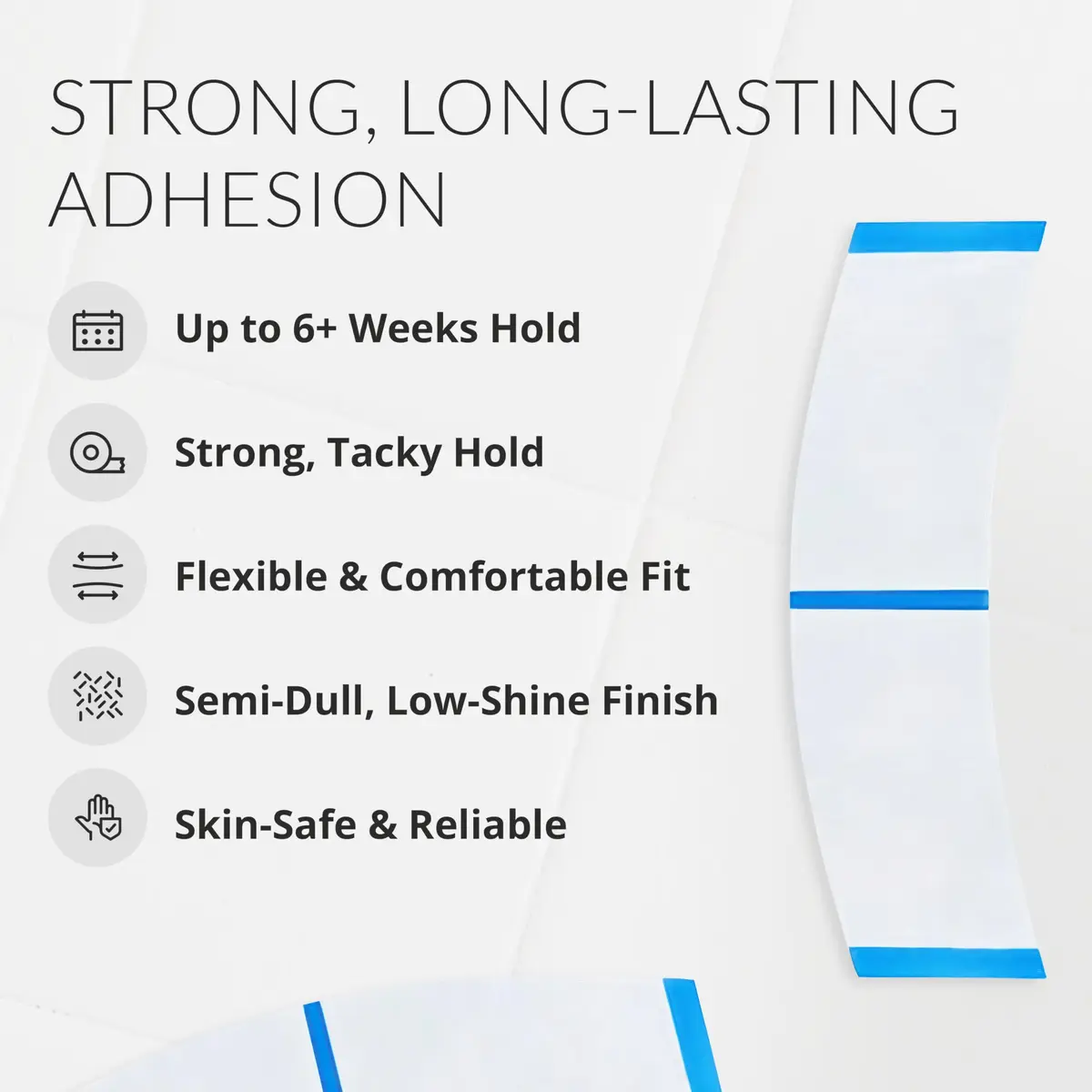 Walker Tape Ultra Hold Mini Tabs, Double Sided Wig Tape for Lace & Extensions | Strong Long Lasting Bond (70-120 chars) - view 2