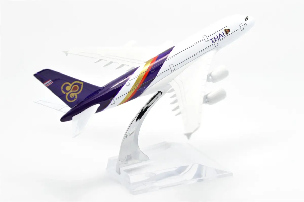 TANG DYNASTY Thai Airways Air Bus A380 Metal Airplane Model 16cm (6.3 inches) | Die-cast Collectible - view 6