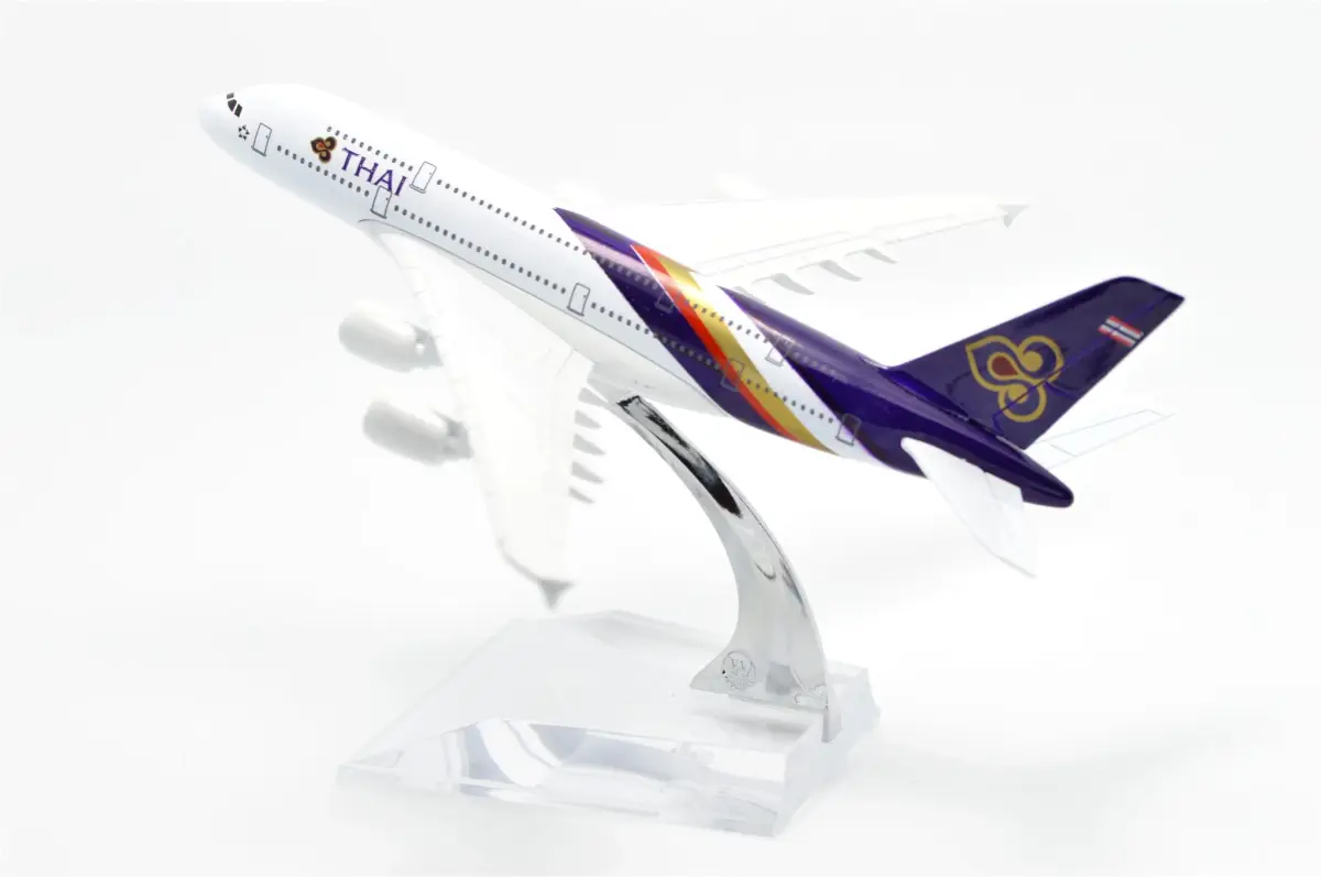 TANG DYNASTY Thai Airways Air Bus A380 Metal Airplane Model 16cm (6.3 inches) | Die-cast Collectible - view 8