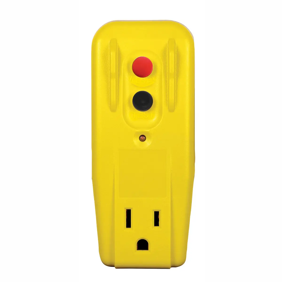 Tower Auto-Reset 15A Grounded 3-Prong GFCI Single Outlet Adapter, Yellow | Indoor UL Rated Safety - main product image