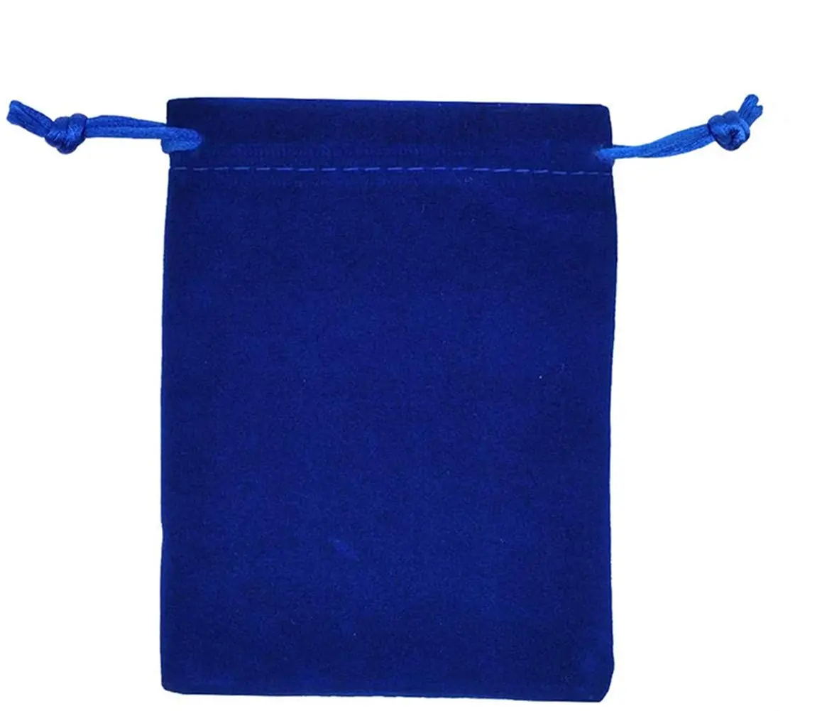 KUPOO 50 Pieces Wholesale Royal Blue Velvet Cloth Jewelry Pouches 3" x 4" | Elegant Gift Bags for Jewelry - view 2