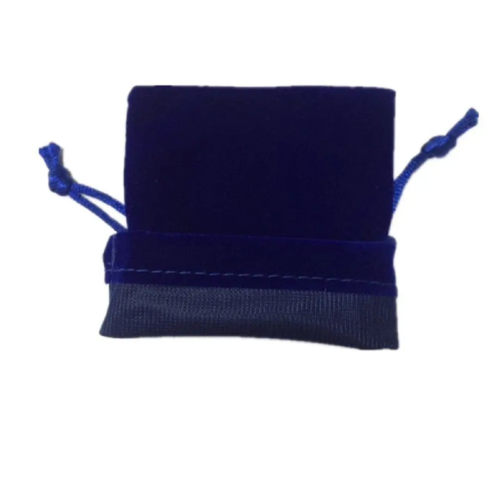 KUPOO 50 Pieces Wholesale Royal Blue Velvet Cloth Jewelry Pouches 3" x 4" | Elegant Gift Bags for Jewelry - view 3