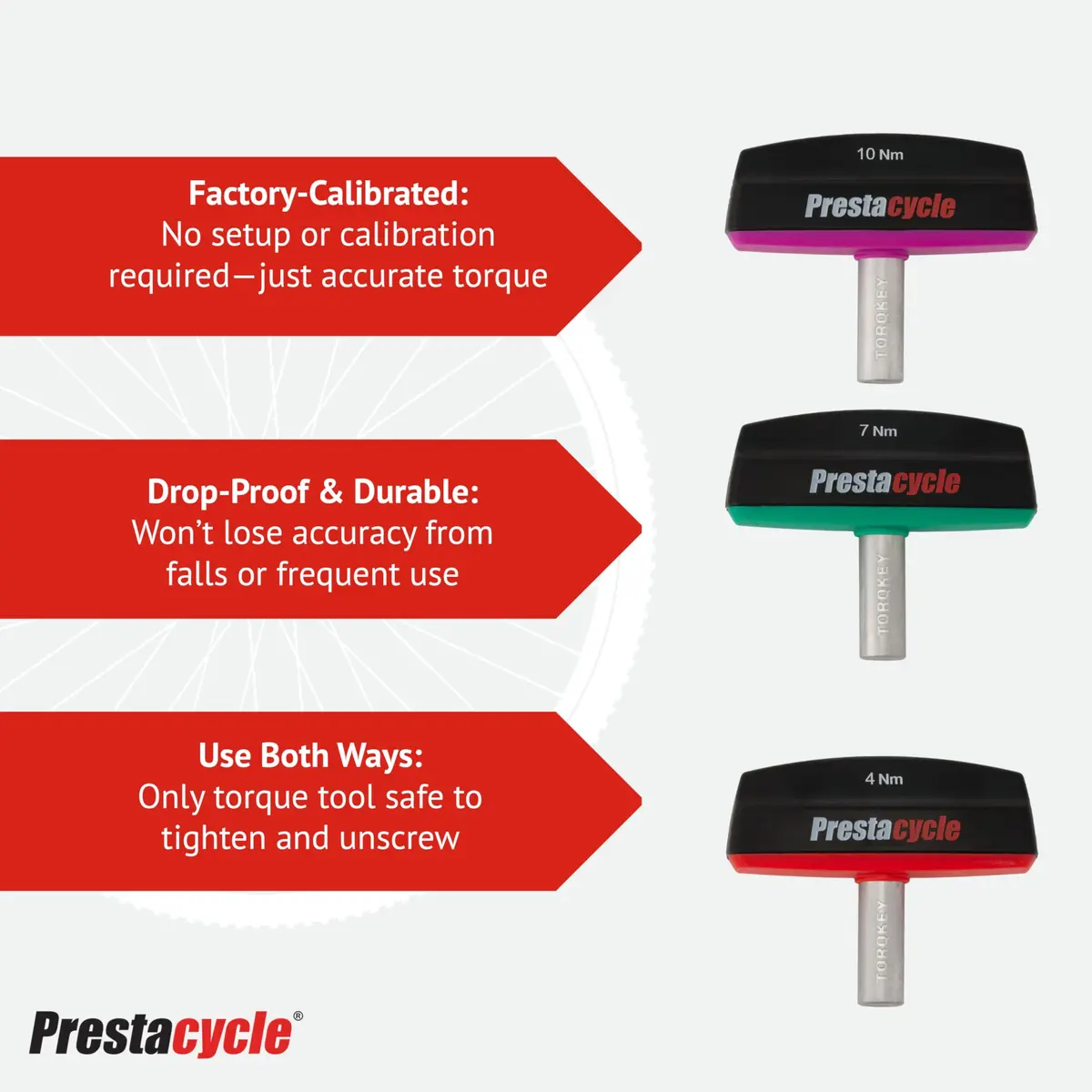 Prestacycle Pro TorqKeys 4Nm T-Handle Torque Wrench | Accurate, Ergonomic, Durable - view 3
