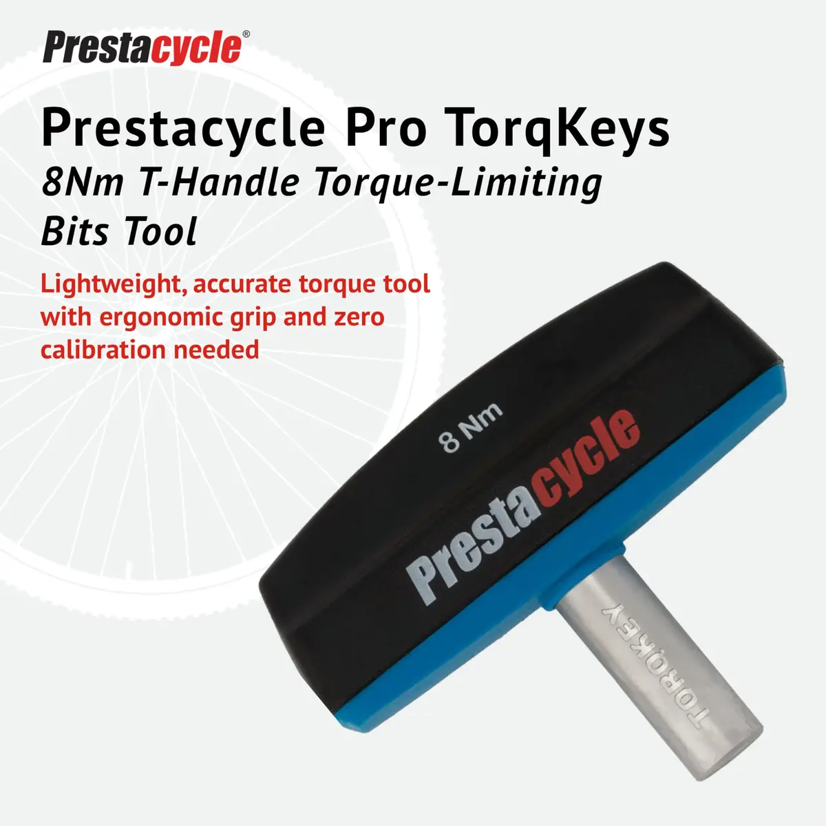 Prestacycle Pro TorqKeys 8Nm T-Handle Torque Limiting Tool | Accurate, Ergonomic, Durable Zinc Shaft - view 2