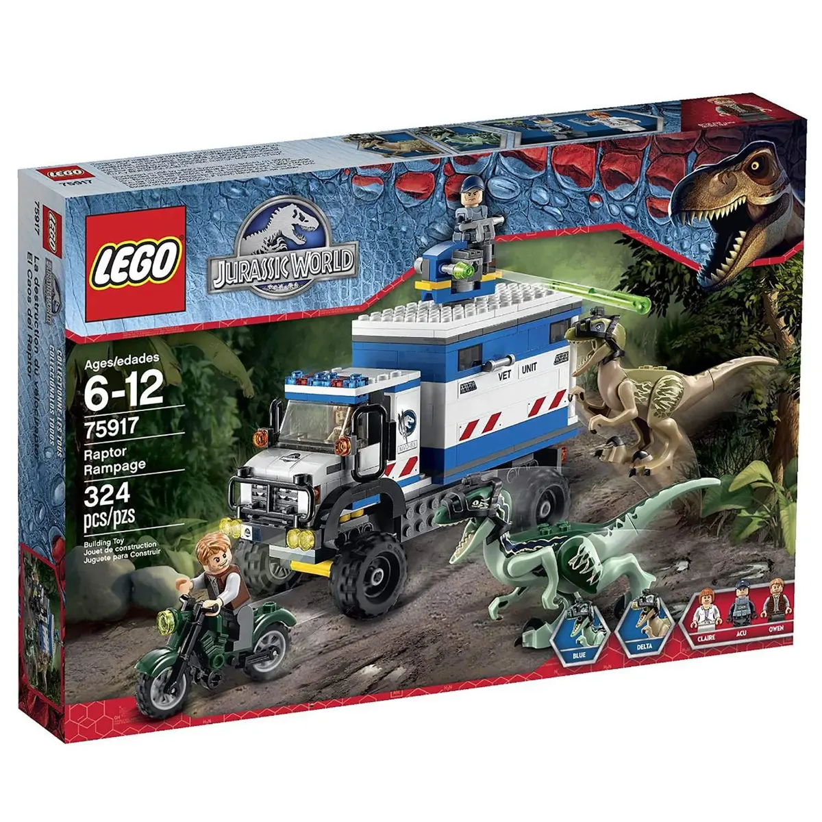 LEGO Jurassic World Raptor Rampage 75917 Building Kit | Dinosaur Attack Scene for Kids 6-12 - view 8