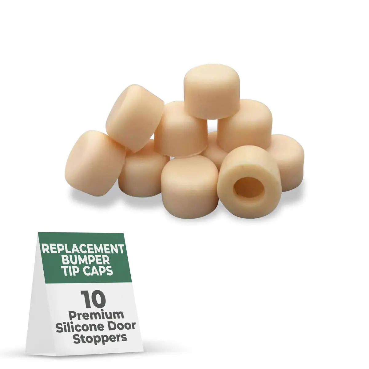 Renovators Supply Manufacturing Silicone Door Stopper Tip 5/8 in. Almond Color | Premium Silicone Door Stopper Caps for Walls & Doors - main product image