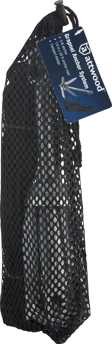attwood Marine Grapnel Folding Anchor 3 lb | Space-Saving Kayak & PWC Anchor (20-foot Rope) - view 2
