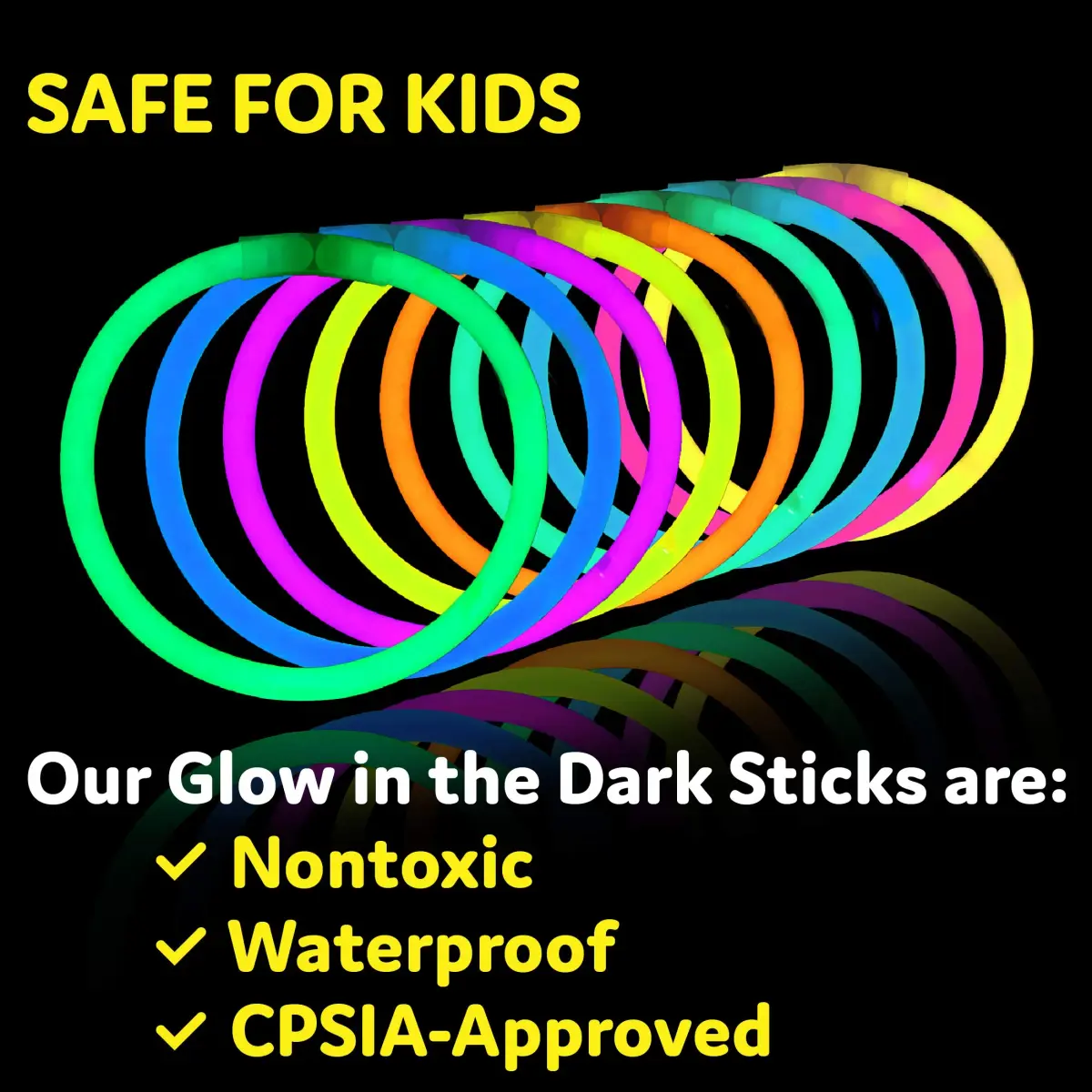PartySticks 200 Count Glow Sticks Bulk Pack with Connectors | 8-Hour Glow for Parties - view 6