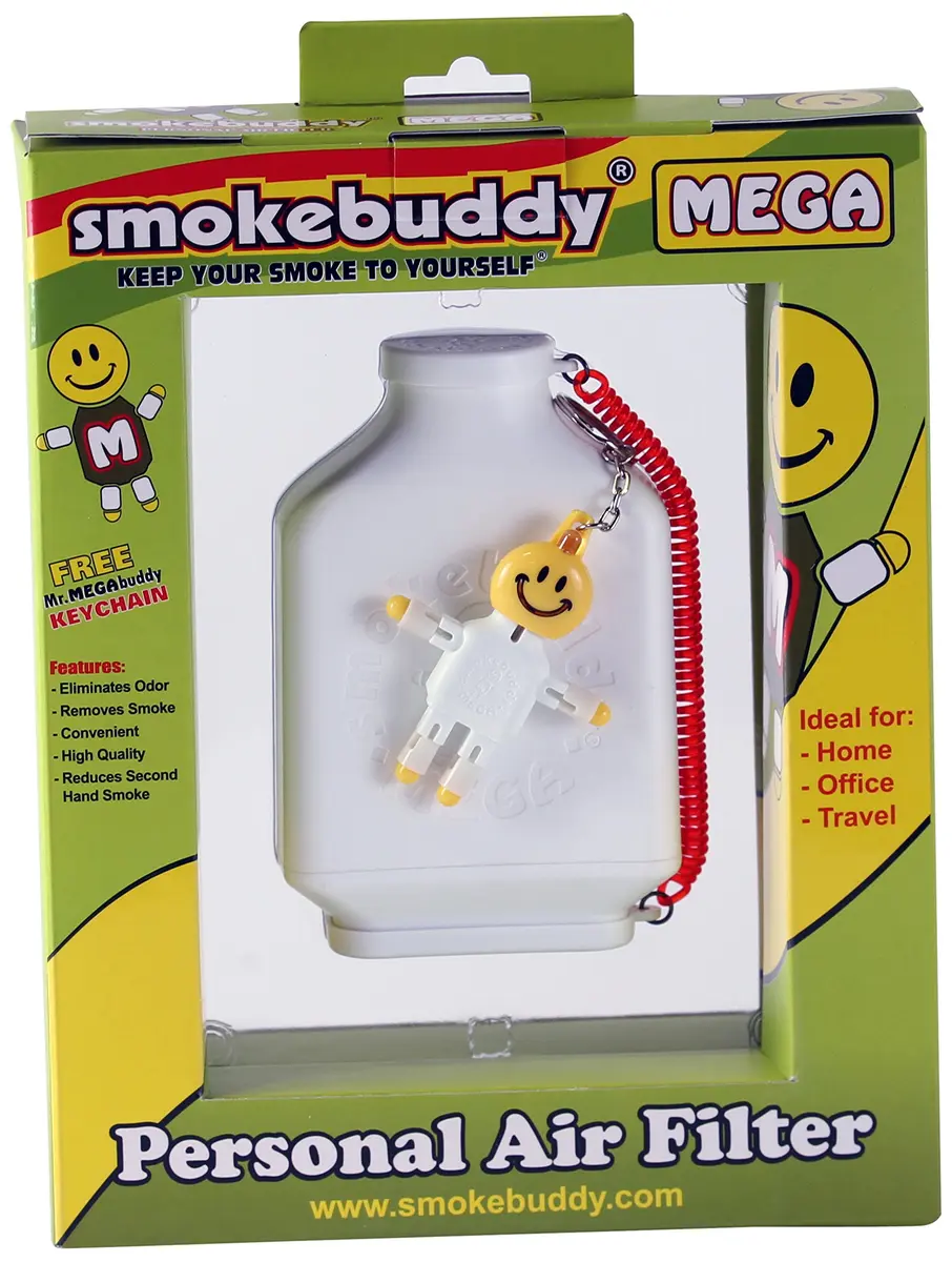 Smoke Buddy Mega Personal Air Filter, White | Eliminates Odor & Smoke - main product image