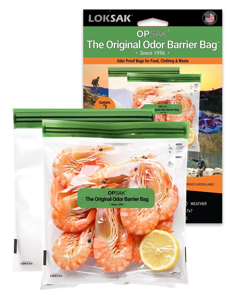 LOKSAK OPSAK Odorproof Dry Bags 7 in x 7 in | Leak-proof, Reusable, Waterproof (2 Pack) - main product image