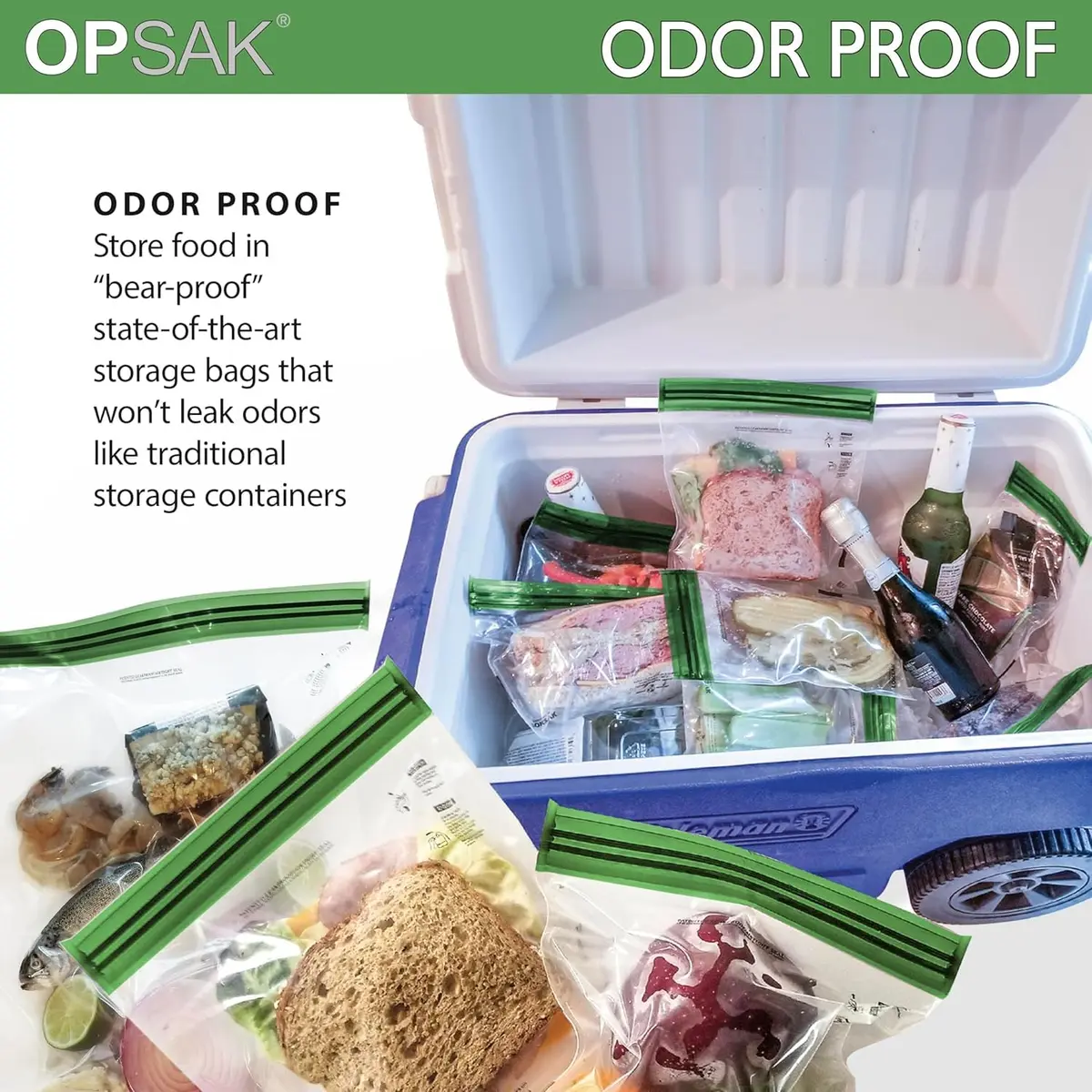LOKSAK OPSAK Odorproof Dry Bags 7 in x 7 in | Leak-proof, Reusable, Waterproof (2 Pack) - view 5