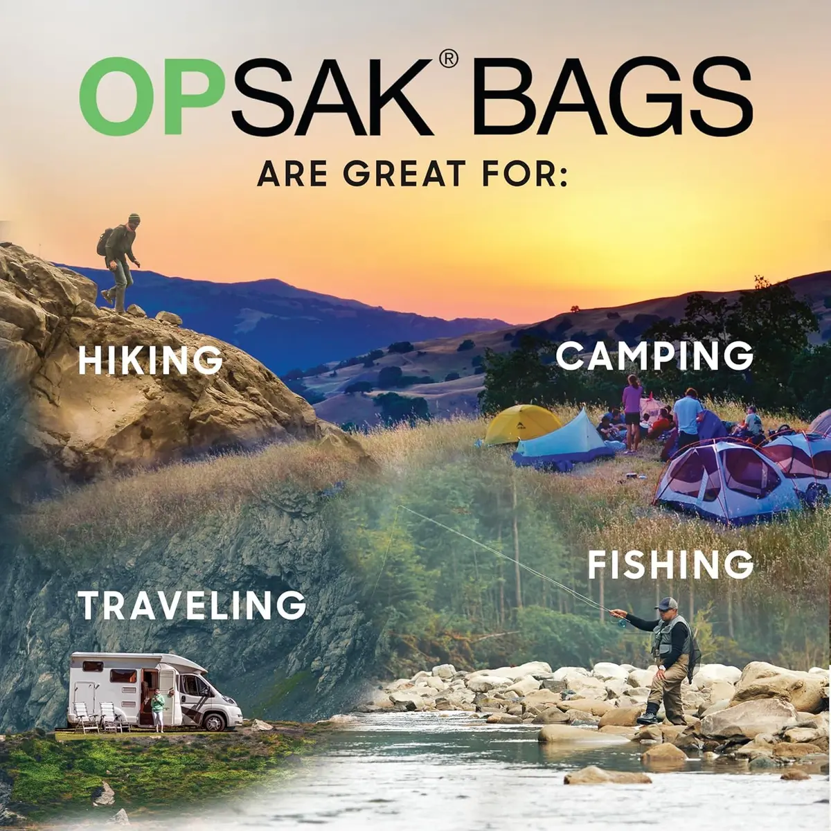 LOKSAK OPSAK Odorproof Dry Bags 7 in x 7 in | Leak-proof, Reusable, Waterproof (2 Pack) - view 6