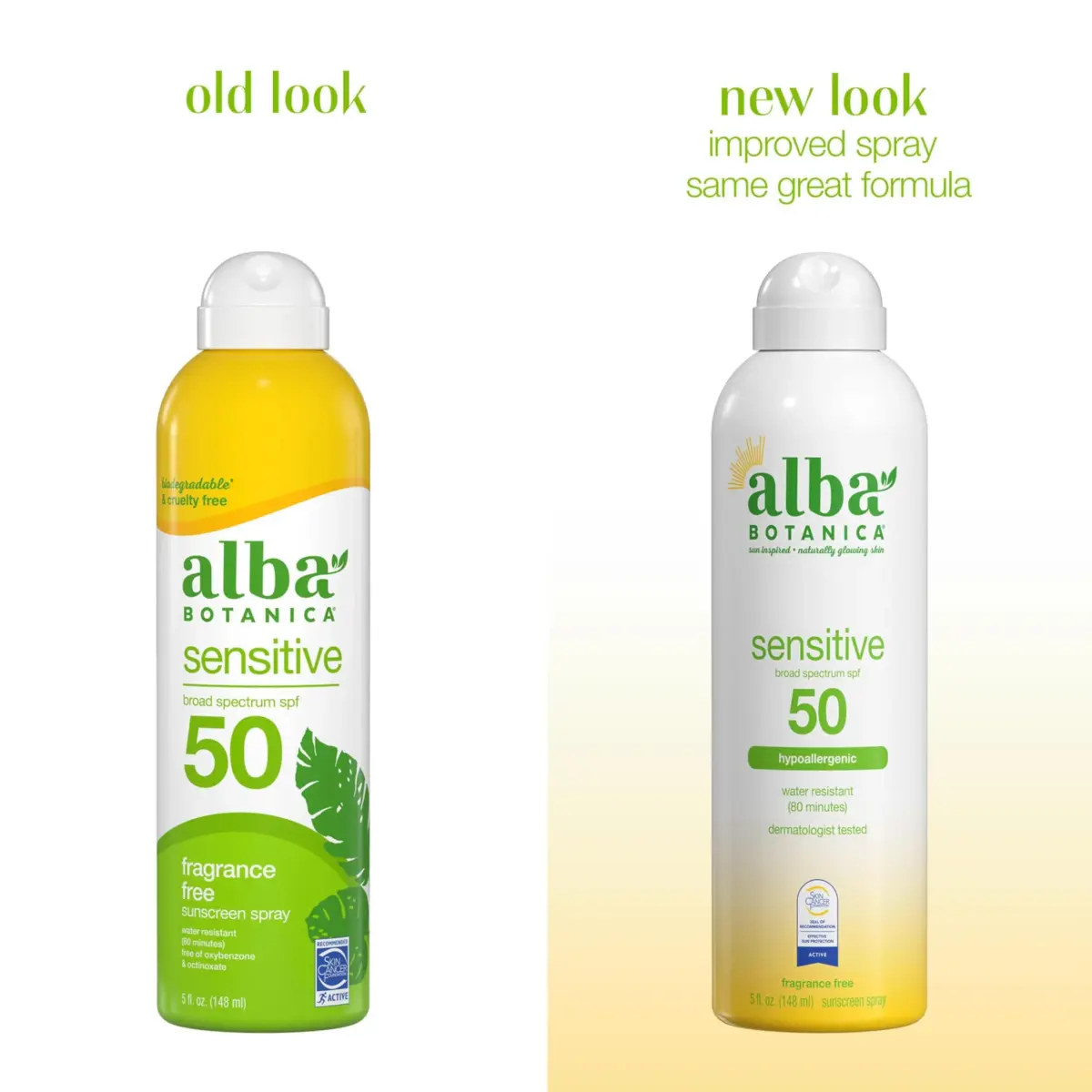 Alba Botanica Sensitive Sunscreen Spray SPF 50 | Broad Spectrum, Water Resistant, Fragrance-Free 177ml (5 fl. oz.) - view 2
