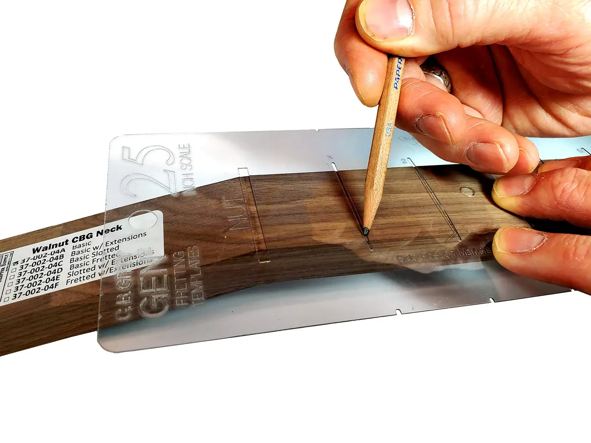 C. B. Gitty 25.5-inch GEN2 Fretting Scale Marking Template for Guitars | Accurate Fret Positioning Tool - main product image